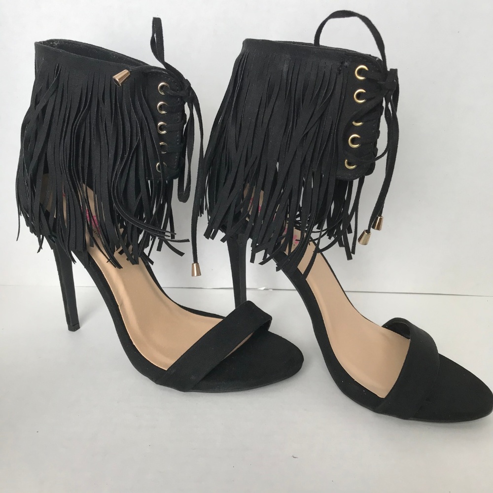 Brand New Justfab Fringed Heels Size 10 - Picture 3 of 6